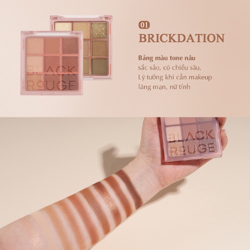 Bảng Phấn Mắt 9 Ô Black Rouge Colordation Mood Palette