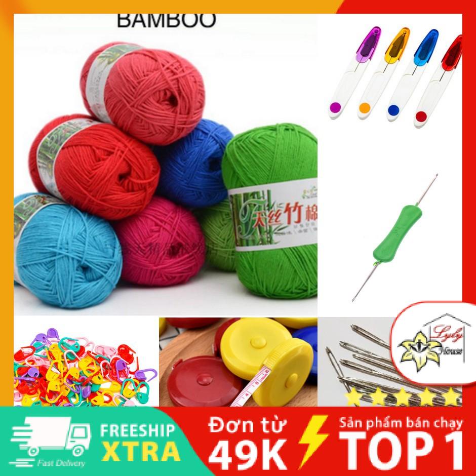 combo len Baby Bambo và dụng cụ móc bikini | BigBuy360 - bigbuy360.vn