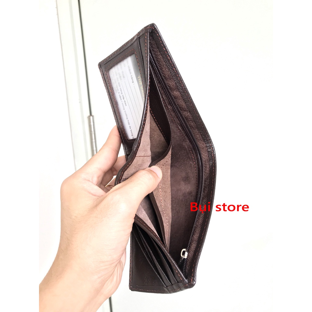 Ví da bò thật, ví đứng da bò cao cấp, bóp nam da thật bảo hành 2 năm