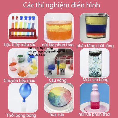 Chất dùng trong thí nghiệm cho bé, an toàn