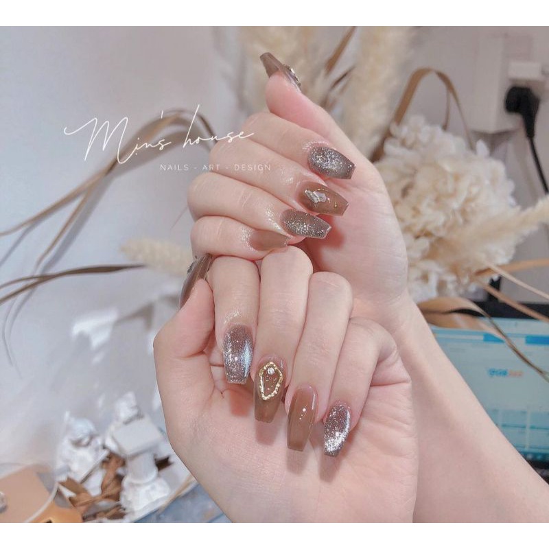 Móng úp thiết kế tặng kèm keo + dũa nail