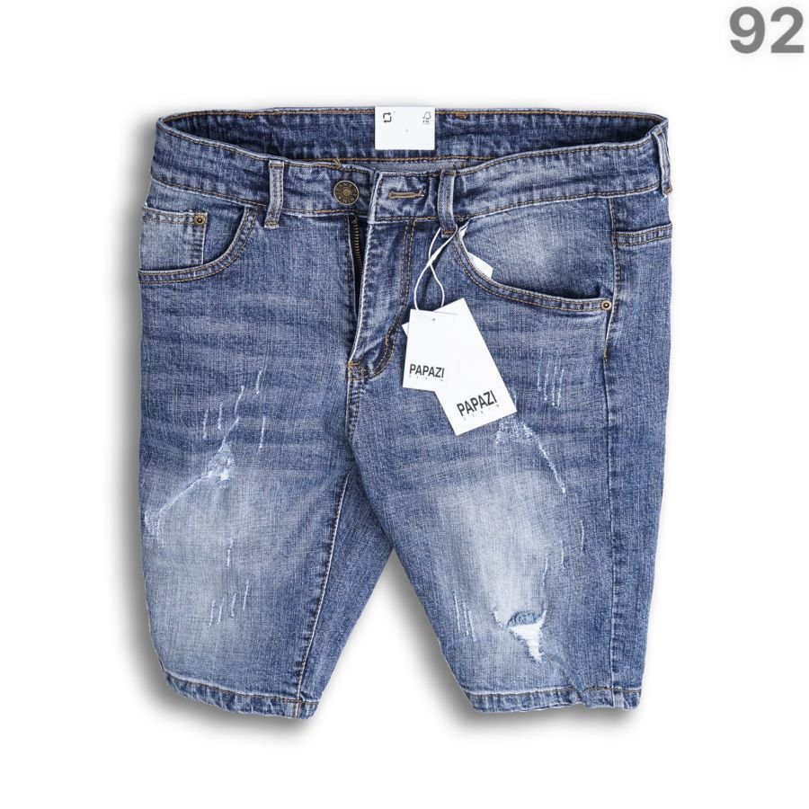 Quần đùi jean nam, quần short nam rách nhẹ cao cấp, chất cotton co giãn mền mịn, phong cách trẻ trung năng động - PAPAZI | BigBuy360 - bigbuy360.vn