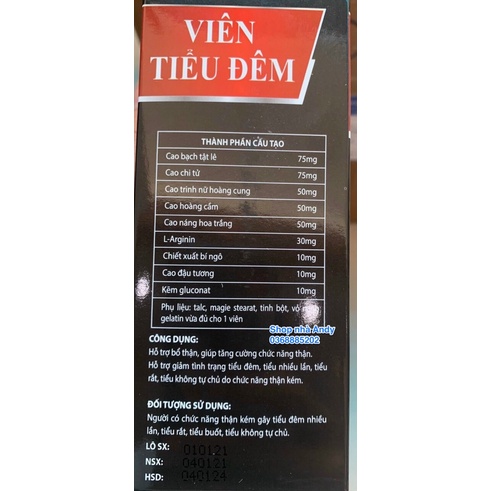 Viên tiểu đêm - Hỗ trợ bổ thận, giảm tiểu đêm Hộp 30 viên