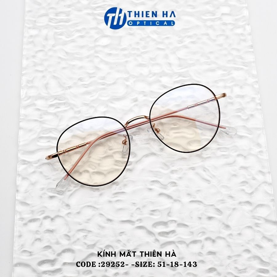 Gọng kính tròn Thiên Hà Optical chất liệu kim loại,dáng tròn phong cách Hàn Quốc siêu nhẹ,full màu dễ đeo TH29252