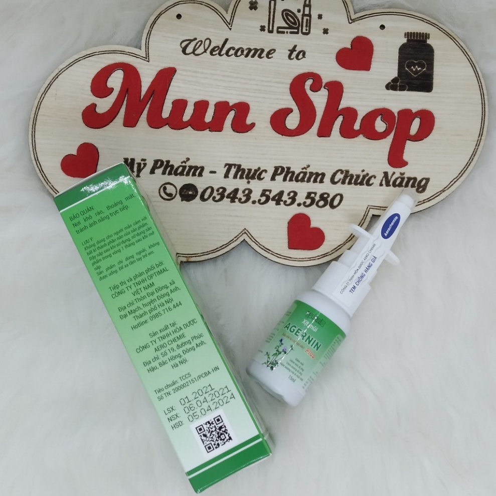 Mua Xịt mũi AGERNIN Plus chai 15ml chiết suất cây ngũ sắc - Date mới ...