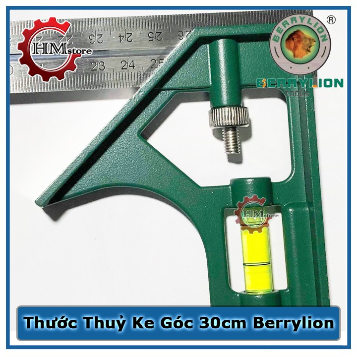 Thước Thuỷ Góc 30cm Berrylion - Thước góc 90, thước đo góc vuông, thước vuông góc