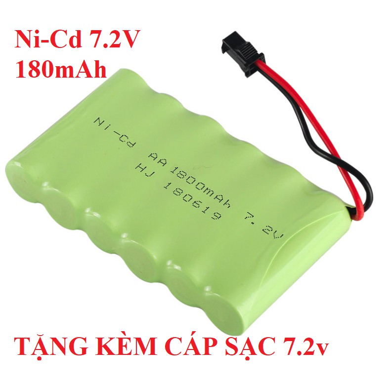 Pin sạc 7.2v dùng cho xe mô hình điều khiển dung lượng 1800mAh cổng nối SM