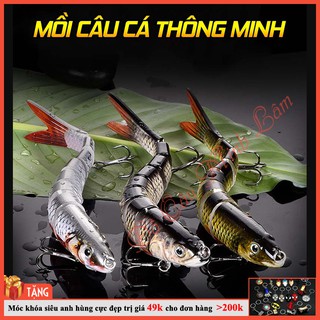 [Mã DOCAUHOT giảm 10K]  Mồi câu cá thông minh thiết kế 3d khớp bơi hình chữ S như cá thật kiểu dáng bắt mắt sống động