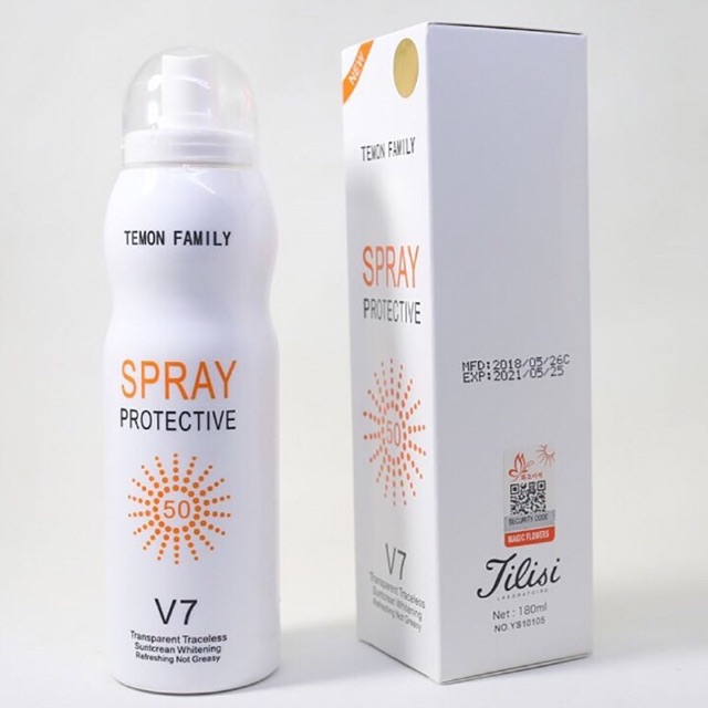 [rẻ vô địch] [ HOT ] KEM CHỐNG NẮNG DẠNG XỊT SPRAY PROTECTIVE V7 180ml