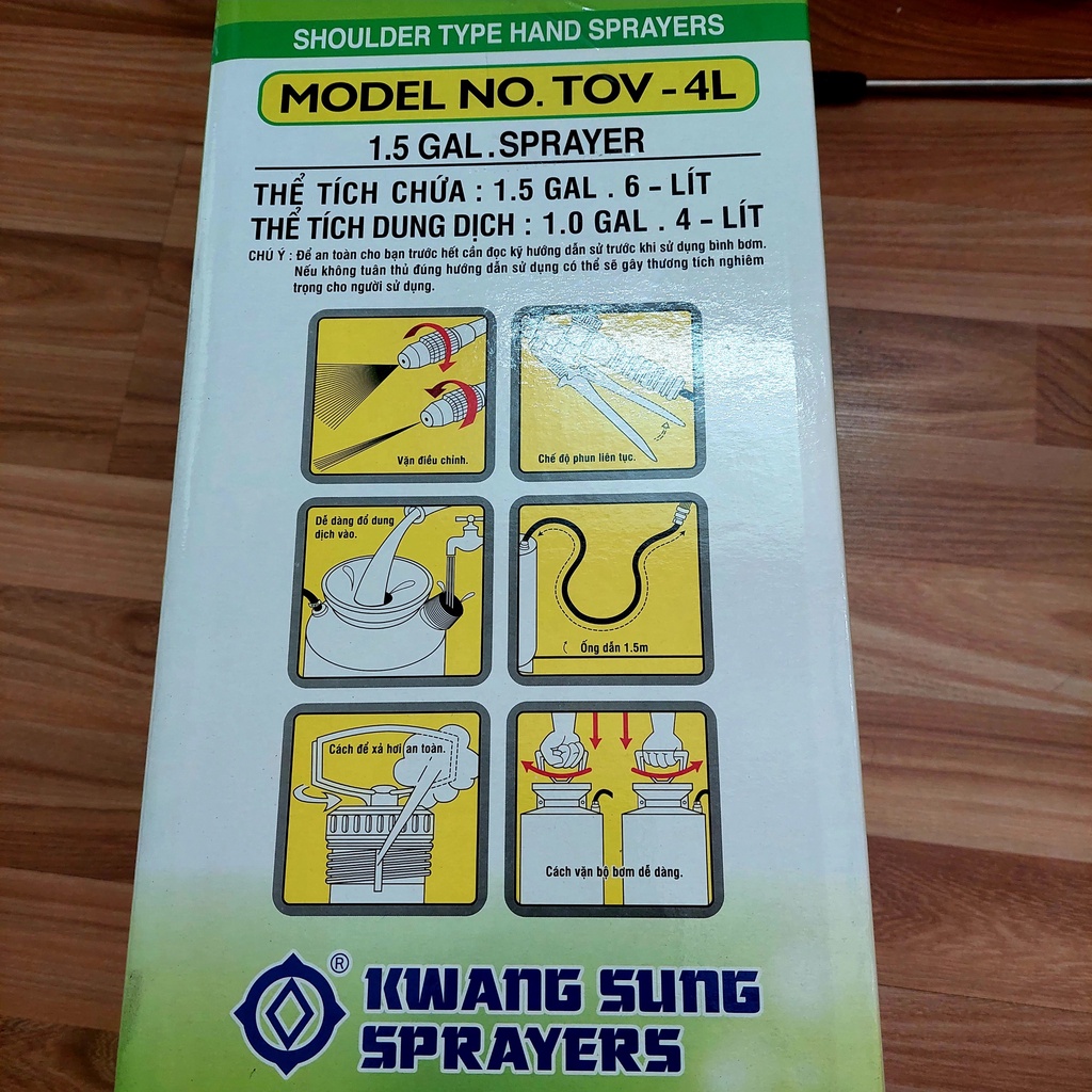 Bình xịt, bình phun khử khuẩn Hàn Quốc 4L tiện lợi