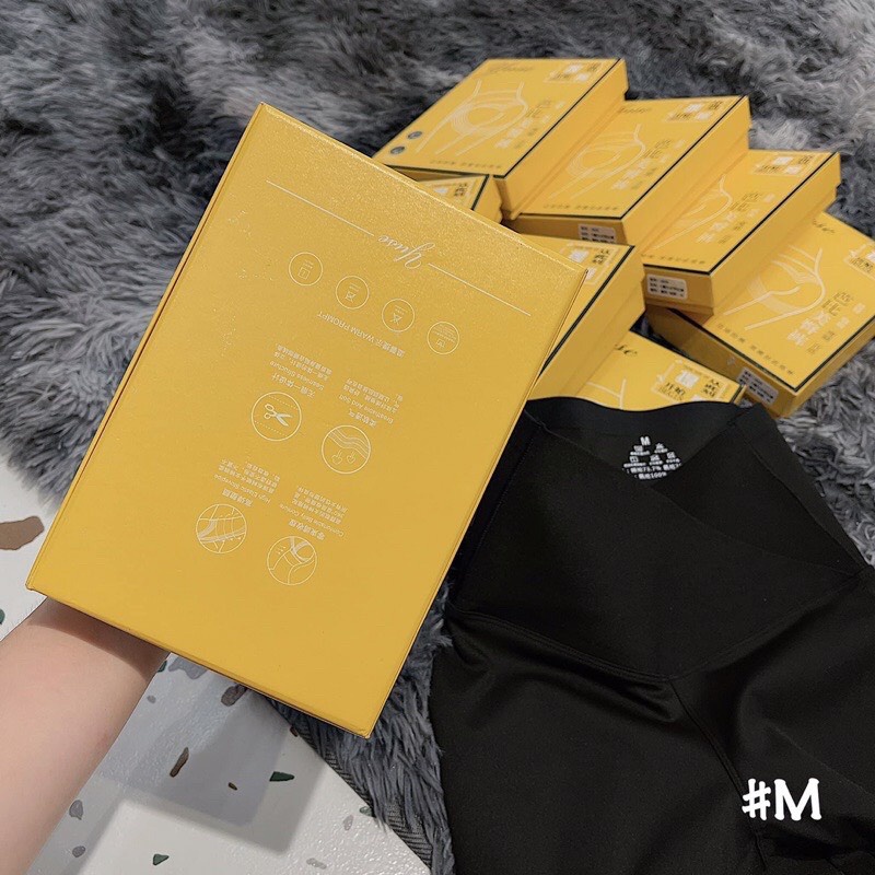 [ảnh thật-sẵn] Quần legging nữ vạt chéo hộp vàng