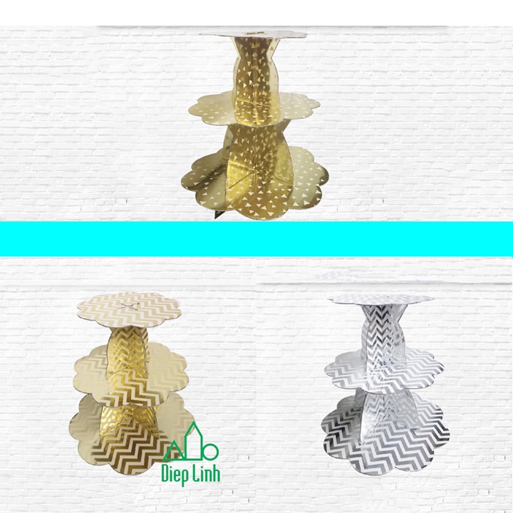 Kệ bánh cupcake 3 tầng