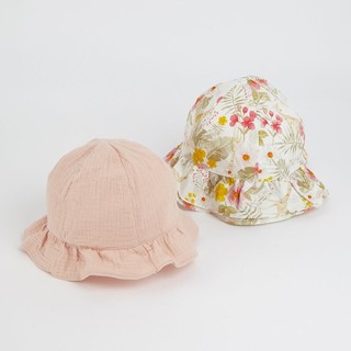 Set 2 mũ bé gái TU hoa + hồng pastel chính hãng