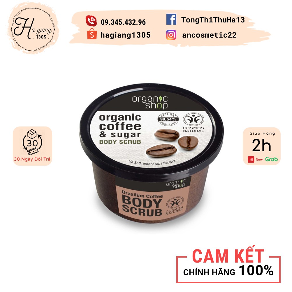 Tẩy Da Chết Toàn Thân Organic Coffee & Sugar Body Scrub