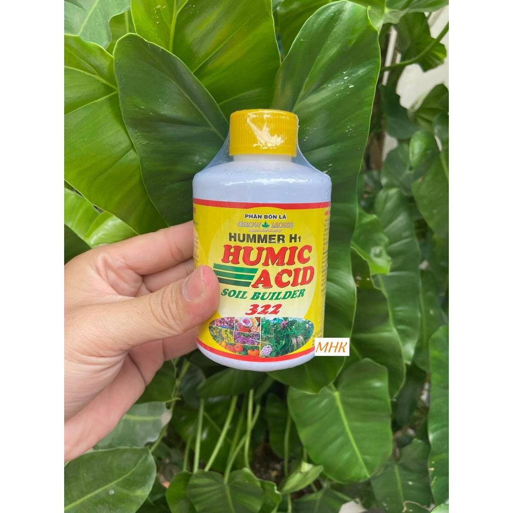Phân bón lá Acid Humic 322 Hummer H1 Grow More ! Chai 235ml ! Cải tạo đất , bông to trái lớn ,chống rụng bông , trái !