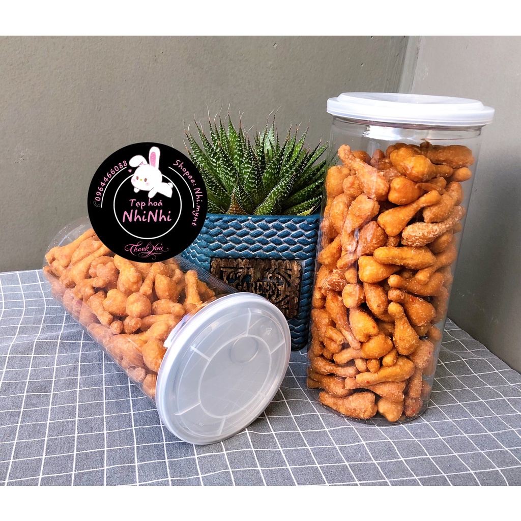 Bánh bim bim đùi gà phô mai cay lon pet 300gr-Ăn vặt Nhinhi