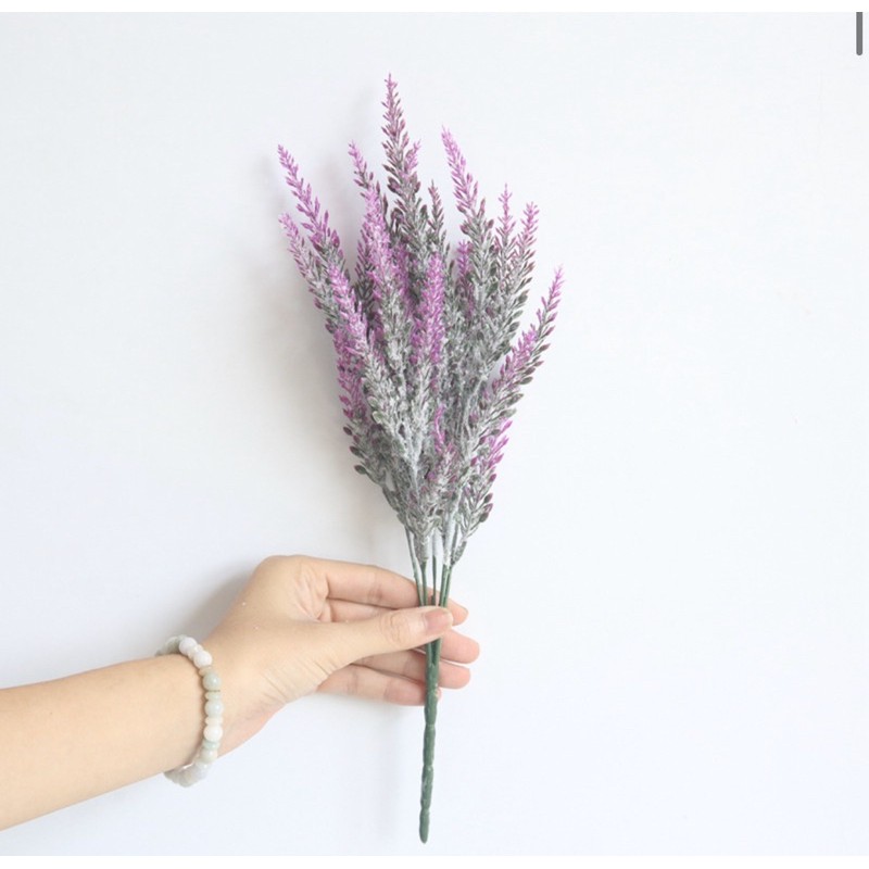 Hoa giả - Cụm hoa lavender nhân tạo cao cấp , hoa decor trang trí hoa cô dâu