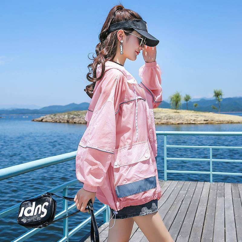 Áo khoác chống nắng nữ thời trang cho chạy bộ đi xe đạp