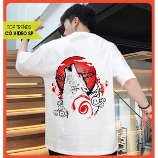 ÁO THUN HOẠ TIẾT SÓI ĐỎ IN LƯNG