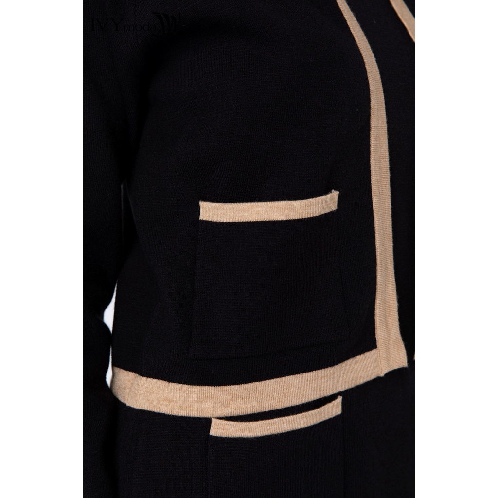 Áo khoác len có túi vuông IVY moda MS 77M3918