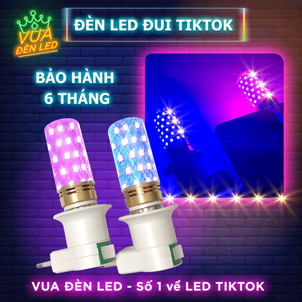 【Có sẵn】Đèn Led Tiktok neon trang trí, Combo đèn + đui cắm trực tiếp , Màu Xanh Dương, Hồng