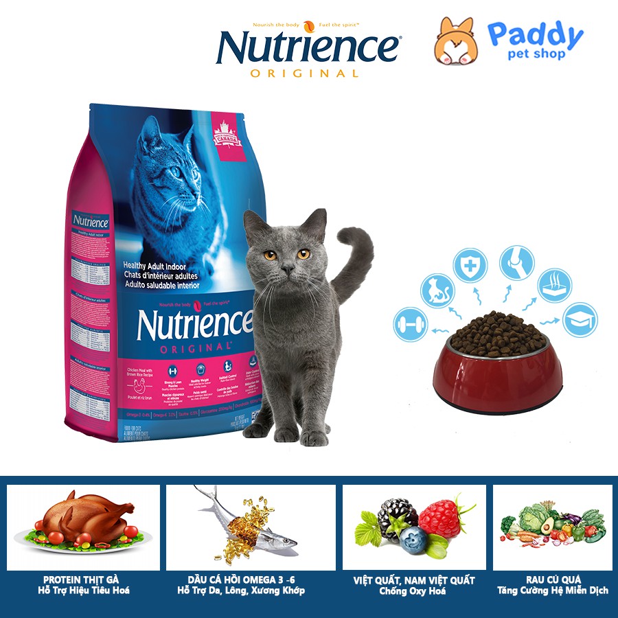 Hạt Nutrience Original Cho Mèo Trưởng Thành - Gà &amp; Rau Củ Quả