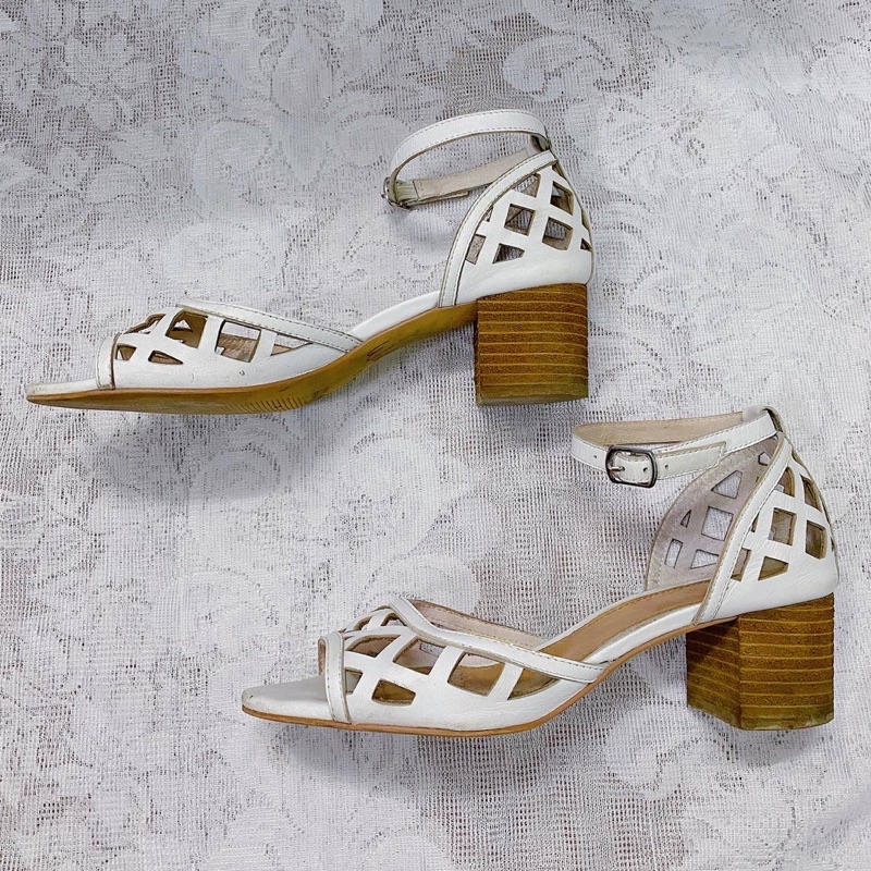 Dép da cao gót 2hand