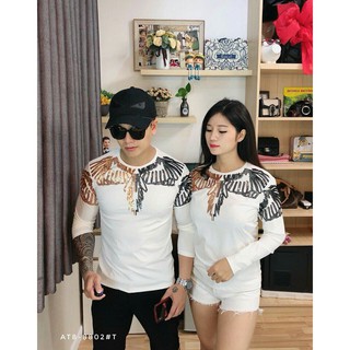Áo thun cặp dài tay cánh chim thiên thần Quá Đẹp