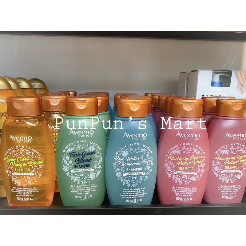 Dầu gội - xã bóng tóc Aveeno Scalp Soothing Apple Cider Vinegar Blend Shampoo 354ml