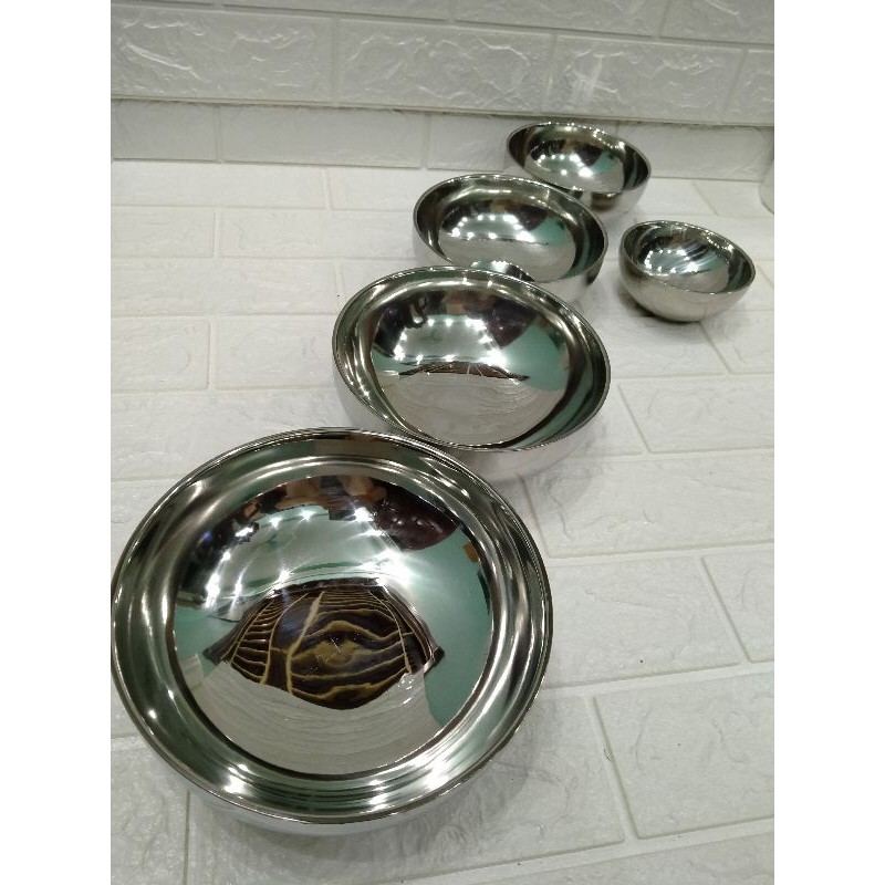 Bát  inox 2 lớp chống nóng, có 5size