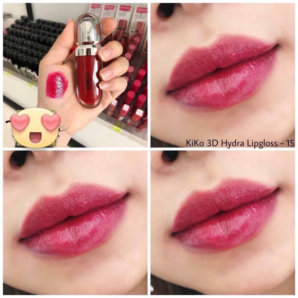 Son bóng Kiko 3D Hydra Lipgloss màu 14 15 Ouibeaute