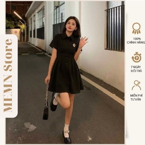 Váy sơ mi logo khoét lưng MEMN 1082 mã 002