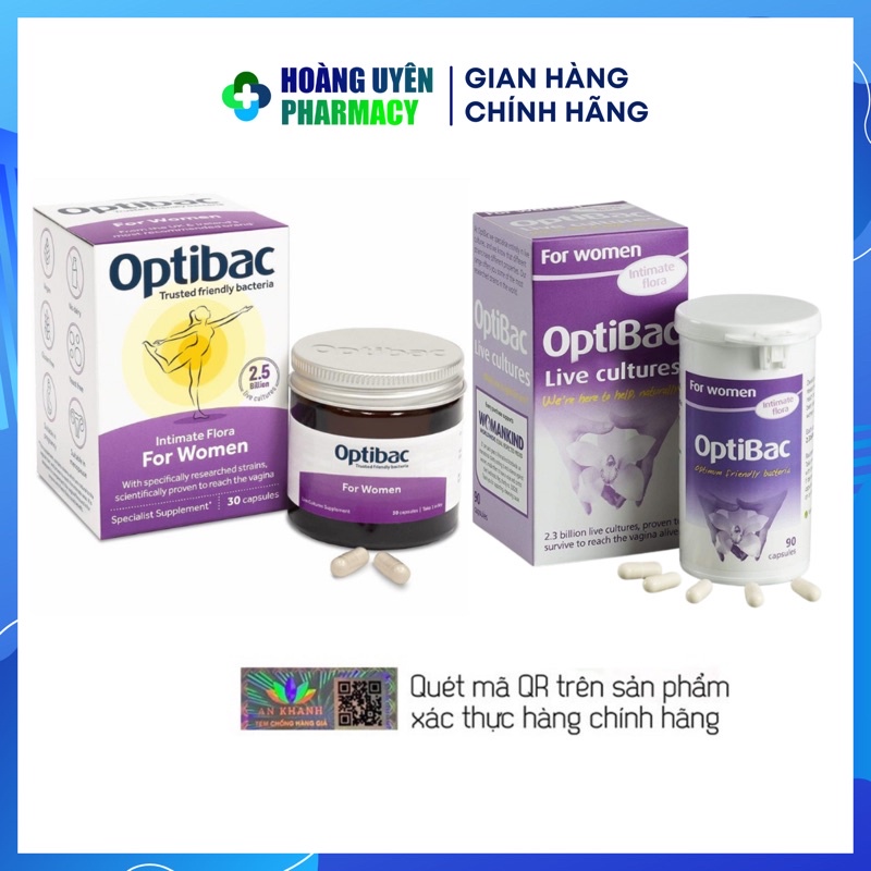 Men vi sinh Optibac Probiotics tím for women - nhập khẩu chính hãng