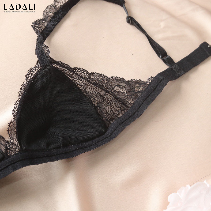 Áo ngực bralette dây quai ren không gọng đệm mỏng Ladali