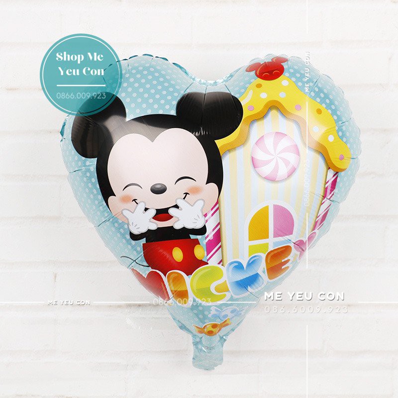 Bóng Mickey Trang Trí Sinh Nhật Sự Kiện 10inch, Phụ Kiện Trang Trí Tiệc Thôi Nôi Cho Bé Trai Bé Gái Mẫu Mới HOT