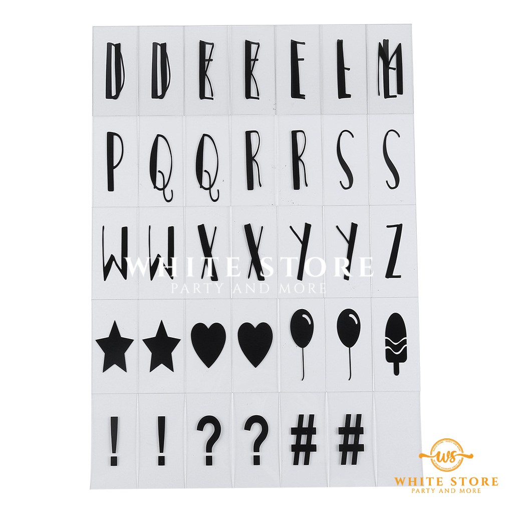 Hộp đèn LED gắn chữ - CINEMA LIGHT BOX - 1 LINE - treo tường hoặc để bàn trang trí - WhiteStore.vn