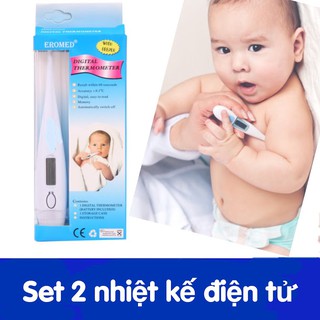 Combo 2 Nhiệt kế điện tử đo miệng, nách, hậu môn cho bé