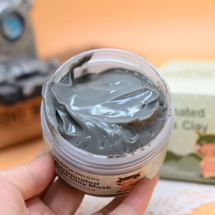 (Dạng hộp - 100g ) Mặt nạ sủi bọt thải độc bì heo - Bioaqua carbonated bubble clay mask