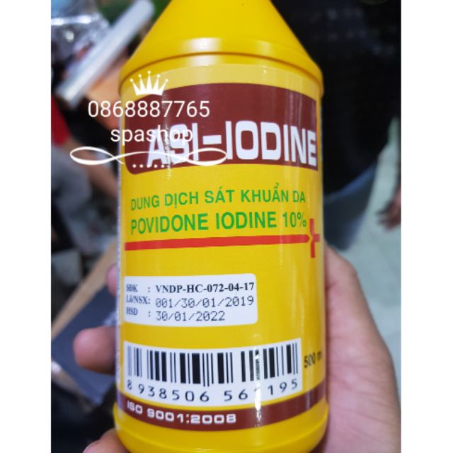 Dung dịch cồn vàng sát khuẩn povidone iodine 10%