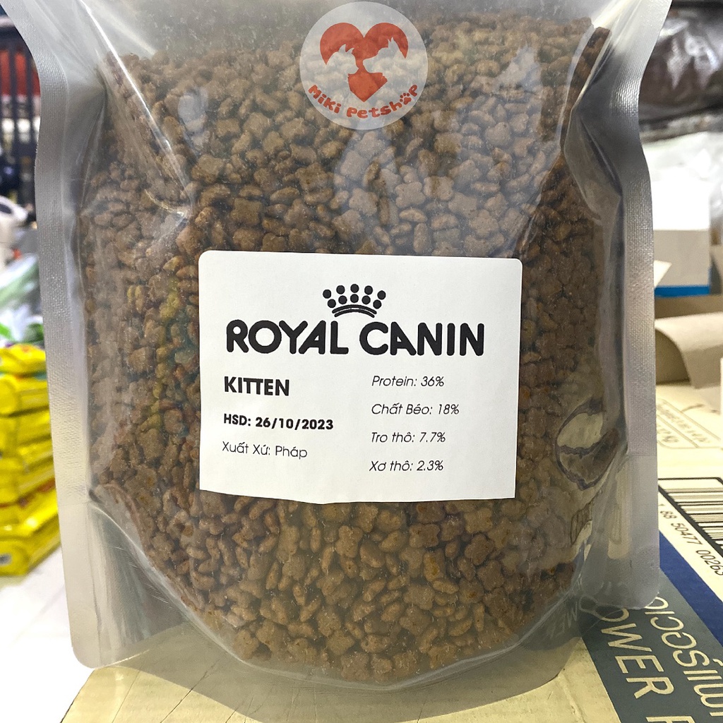 Thức Ăn Cho Mèo Con Hạt Royal Canin Kitten Cao Cấp Túi Lẻ 1Kg - Miki Petshop