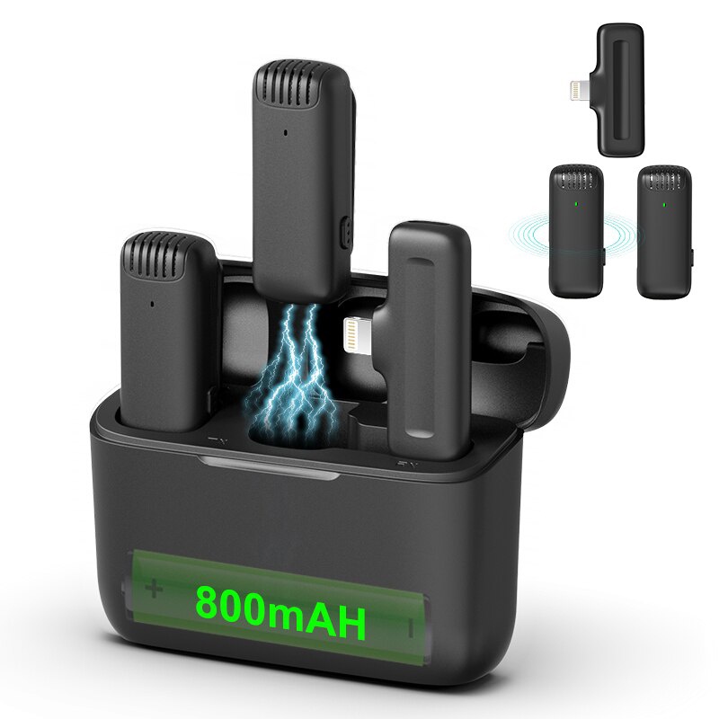 Ulanzi J12 Wireless Lavalier - Bộ 2 Micro không dây cho điện thoại và máy tính bảng