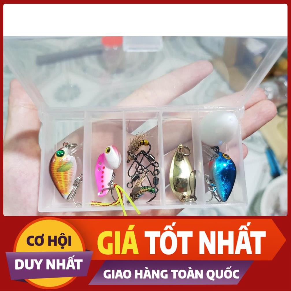 [Xả Kho] Bộ combo mồi lure kèm hộp đựng mương,lóc,sộp,rô phi,....