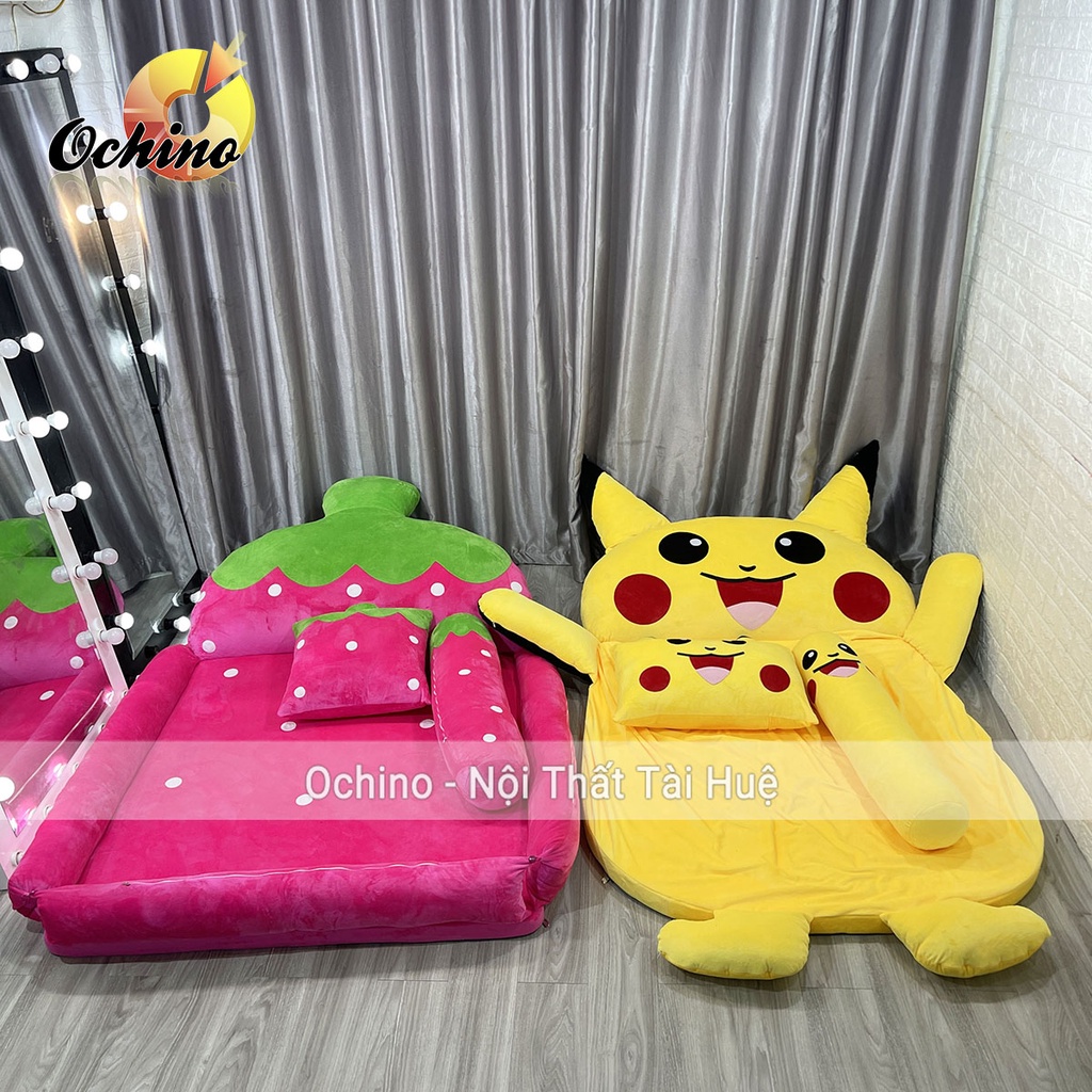 Giường nệm cho bé hình thú siêu cute, Giường nệm thú bông cho bé 1m6-1m1 (Có sẵn)