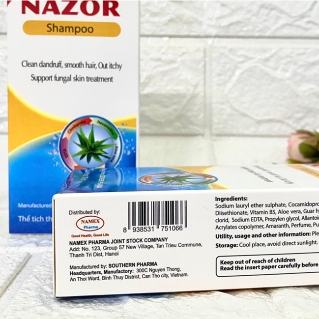 Nazor Chính Hãng - Dầu Gội Sạch Gàu & Mượt Tóc Hết Ngứa Da Đầu 100ml