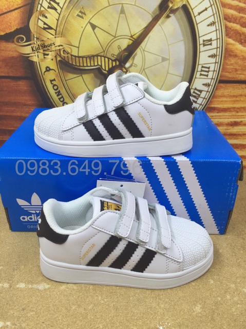 [24-35] Giày adidas superstar dán dính cho bé