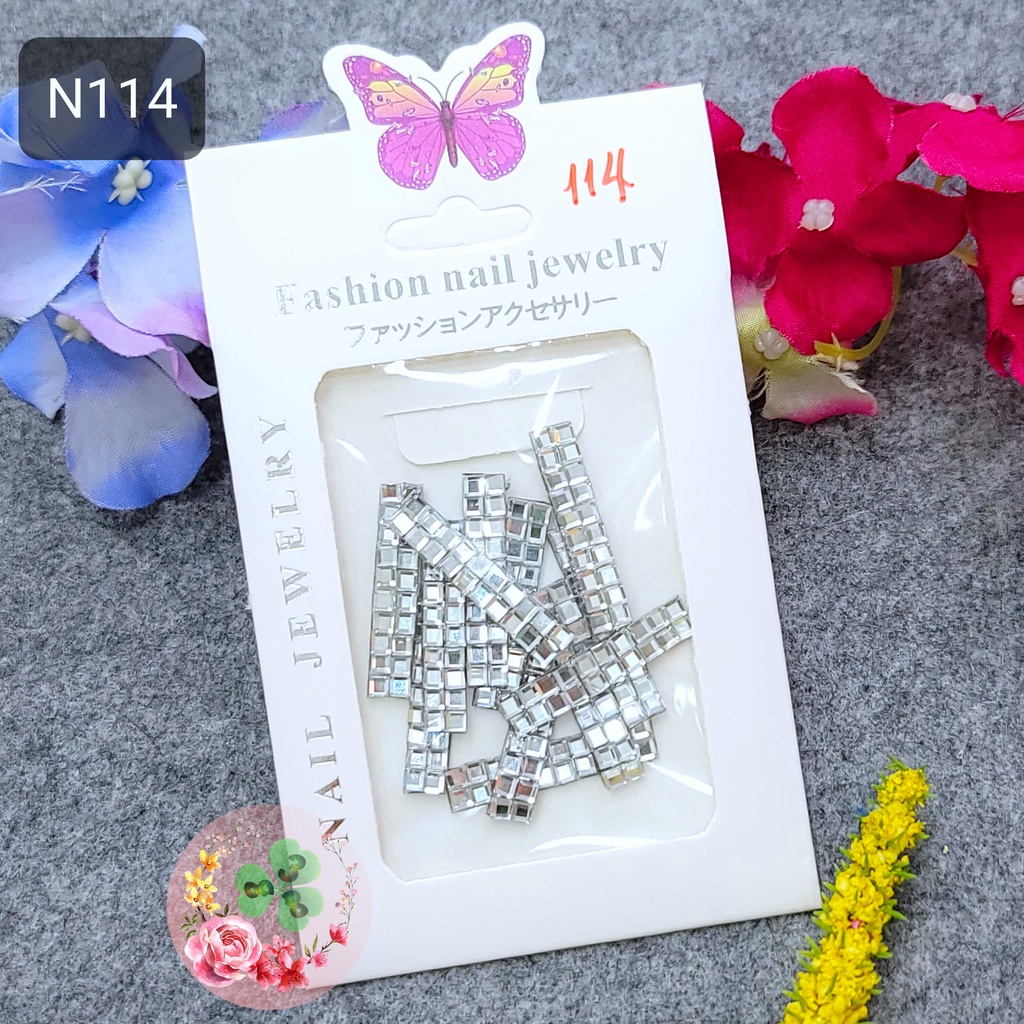 Mã N114 - Set phụ kiện , chuẩn chất lượng, đính dán móng, siêu sang chảnh.
