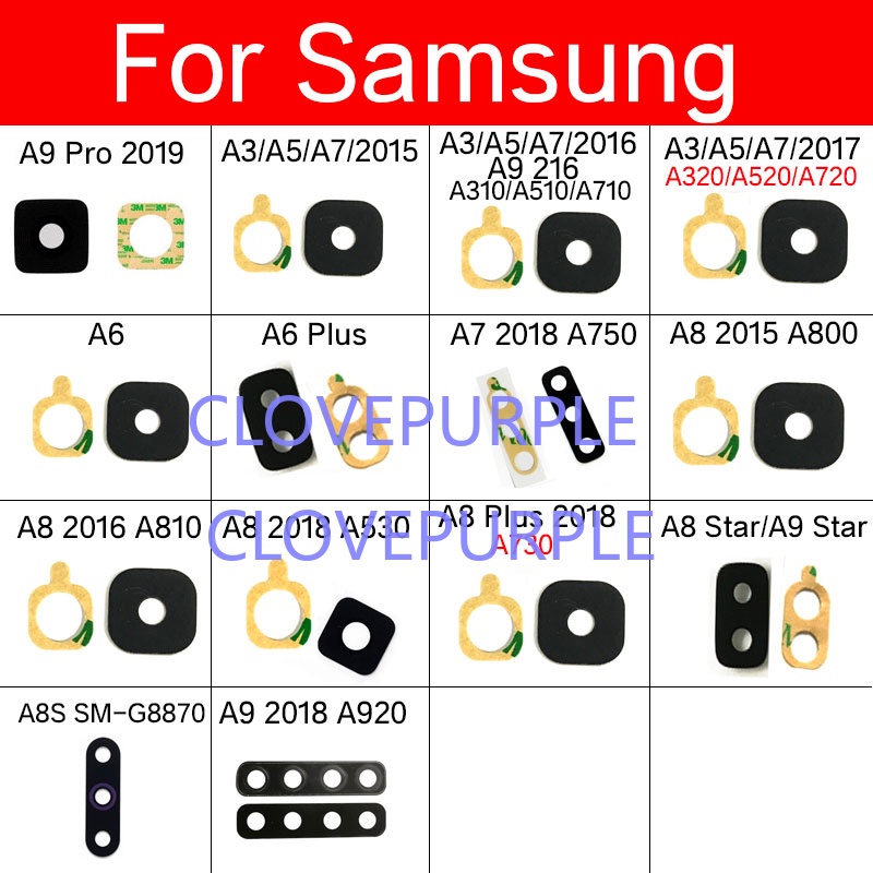 Ống Kính Camera Sau Cho Samsung A3 A5 A7 A6 A7 A8 A8S A9 Pro Plus Star 2015 2016 2017 2018 2019 A310 A320 A750 A800