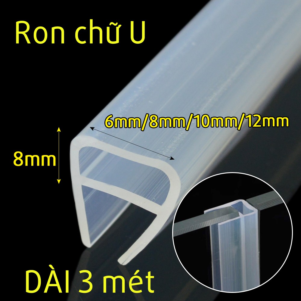 Ron Chuyên Dụng Dán Khung Cửa Kính 6 8 10 12mm Tặng Keo Dán Kính