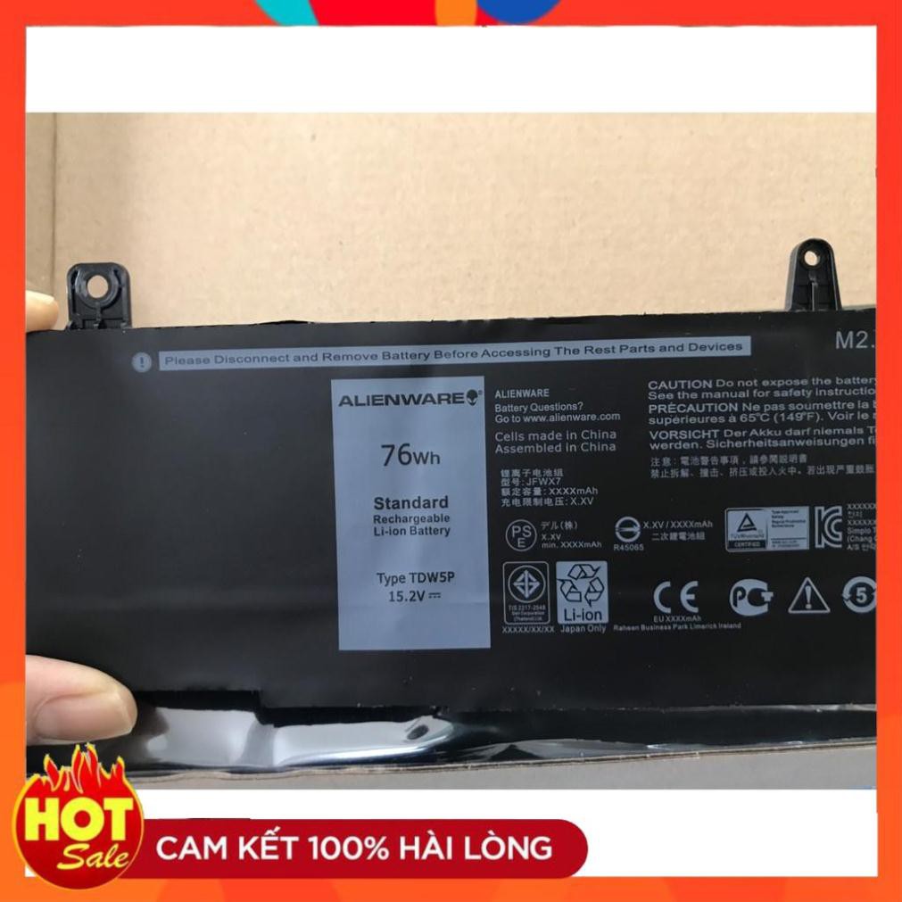 [Mã 273ELHA100K0 hoàn 7% đơn 500K]  HÀNG ZIN  Pin(Battery) Dell Alienware 13 R3 TDW5P New Original