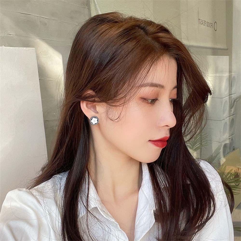 Bông Tai Tròn Hình Hoa Đơn Giản Ngọt Ngào Thời Trang VANES1 Cho Nữ